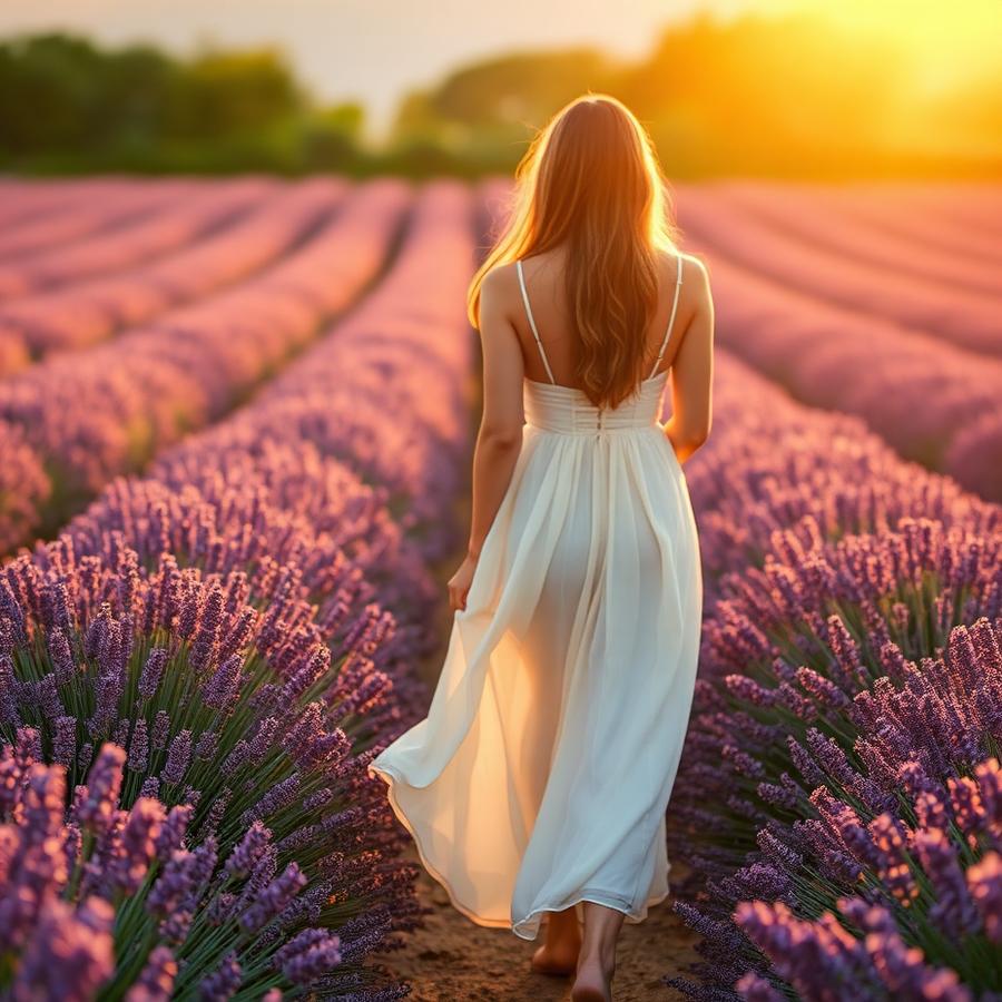 Golden hour in the field